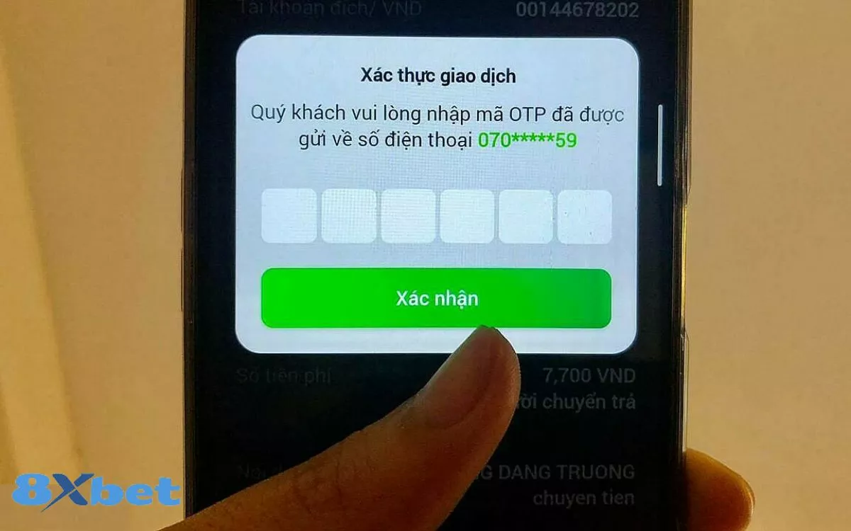 Mã xác minh 8Xbet: Hướng dẫn lấy mã chi tiết dễ dàng 3 Mã xác minh 8Xbet bằng SMS