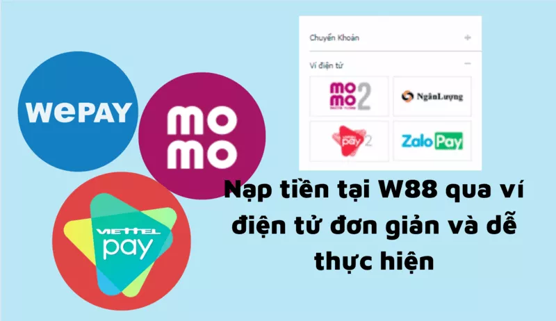 Cách Nạp Tiền W88 Đơn Giản và Nhanh Chóng Nhất 8 Nạp tiền tại W88 qua ví điện tử