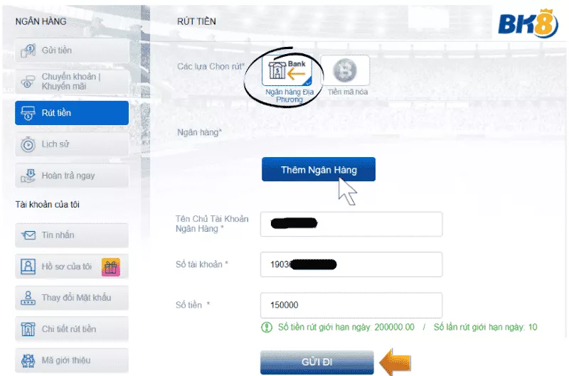 Rút Tiền Bk8: Hướng Dẫn Nhanh Chóng và An Toàn 3 rút tiền Bk8 qua ngân hàng địa phương