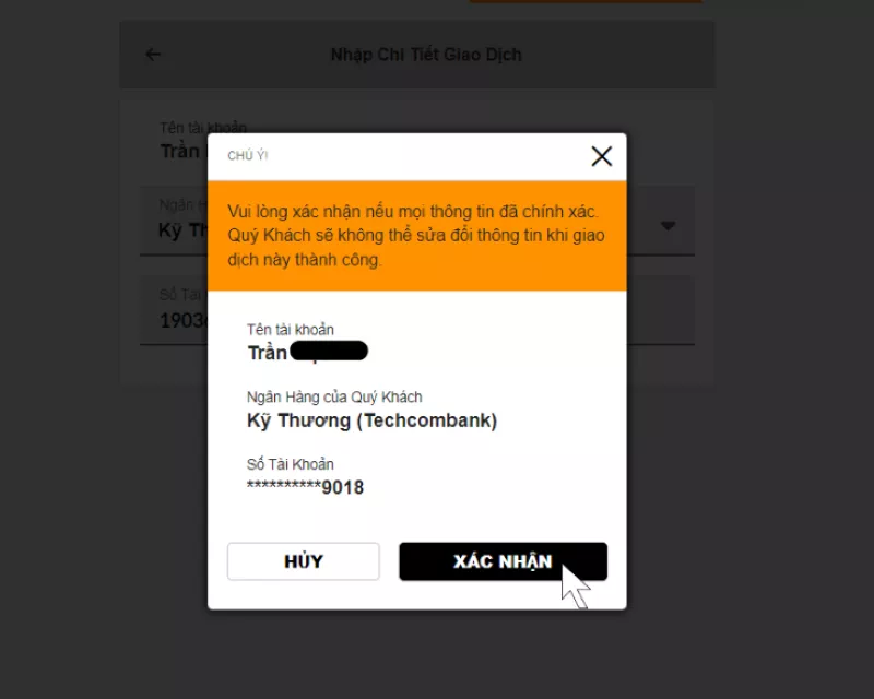 Cách rút tiền 188Bet về ngân hàng nhanh chóng và đơn giản 4 xác nhận thông tin tài khoản ngân hàng rút tiền 188bet