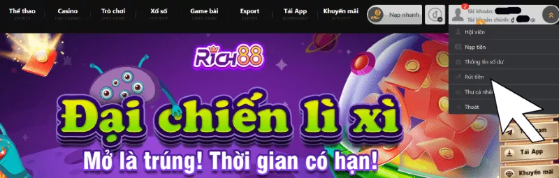 Hướng Dẫn Rút Tiền Dubai Palace Về Tài Khoản Ngân Hàng 5 chọn hình thức rút tiền dubai palace