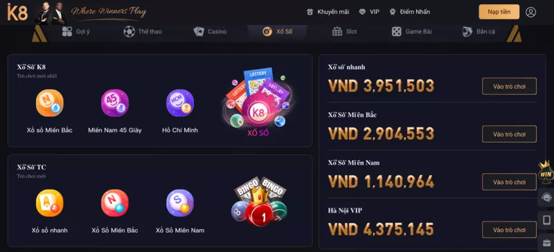 Nhà cái lô đề K8 - Link vào K8 chính thức để tham gia chơi lô đề 2 Xổ số lô đề K8