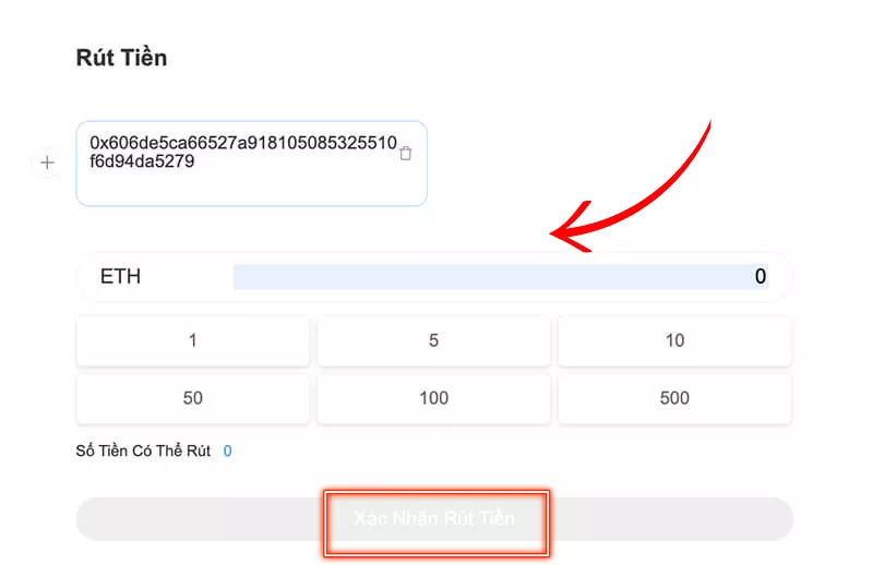 Hướng Dẫn Rút Tiền 8xBet An Toàn Về Tài Khoản Ngân Hàng 6 Nhập địa chỉ rút tiền và số tiền cần rút