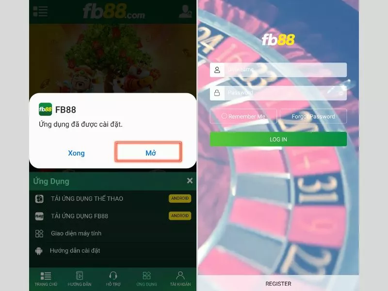 Tải Fb88: Hướng dẫn cài đặt ứng dụng trên điện thoại mới nhất 6 Mở ứng dụng Fb88