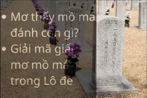 mơ thấy mồ mả đánh con gì?